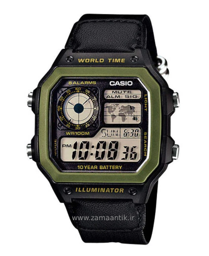 ساعت مچی مردانه کاسیو Casio مدل ae-1200whb-1b